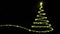 Green Christmas tree animation on black background