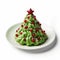Green Christmas Tree Dessert With Cherry: Festive And Delicious