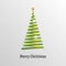 Green Christmas Tree Origami Vector