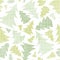 Green Christmas trees silhouettes textile seamless