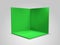 Green chroma key screen background with tracking markers, vector isometric studio room mockup. Chroma key greenscreen studio with