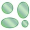 green circles ovals plastic. Play sign. Vector illustration.