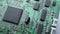 Green circuit board background of computer motherboard