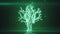 Green circuit board electronic hi-tech growing tree