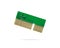 Green circuit board on isolated background. Computer microchips card a part of motherboard.  Clipping path or cutout object for