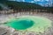 Green Cistern Spring In The Norris Geyser Basin at Yellowstone National Park Wyoming USA