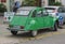 Green Citroen 2cv car in Carcassonne
