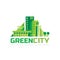 Green city - concept logo template vector illustration. Abstract building creative sign. Eco house symbol. Real estate.
