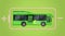 Green City eco bus template. Illustration of electric Passenger transport. Vector illustration eps 10 isolated