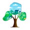 Green city tree concept for environment care