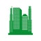green cityscape isolated icon design