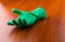 Green cleaning glove