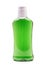 Green cleaning liquid plastic bottle isolated