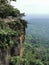 Green cliff, green forest, high view from mountain
