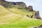 green cliff of Reynisfjall mount near Reynisfjara