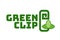 green clip leaf nature logo concept design