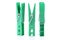 Green clothespins