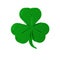 Green Clover icon isolated on transparent background. Happy Saint Patrick day.