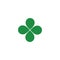 Green Clover Leaf  icon Template