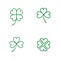 Green Clover Leaf  icon Template