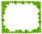 Green Clover Leaves Leaf Border Frame