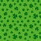 Green clover seamless pattern. Vector shamrock background