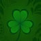 Green Clover Shamrock Happy St. Patrick`s Day. Traditional Irish hollyday template design.