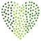 Green Clovers Heart for St. Patrick\'s Day. Irish Clover Laef. Typographic design for St. Patrick Day. Savoyar Doodle Style.
