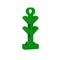Green Coat stand icon isolated on transparent background.