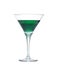 Green coctail in martini glass