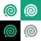 Green color mosquito coil logo icon design, vector illustration