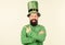 Green color part of celebration. Happy patricks day. Global celebration of irish culture. Myth of leprechaun. Man