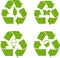 Green color recycle Icon Collection