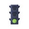Green color signal on traffic light, allowing driving and going. Led lamp on street semaphore. Stoplight for road rules