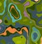 Green colored background image of the abstract ornament map