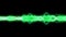 Green colored modern audio vu meter spectrum waveform - loop