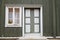 Green Colorful Door and Window in Old House