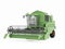 Green combine separately on a white background. 3D rendering