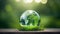 Green Commitment: ESG Icon Embodied on a Sphere