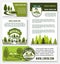 Green company and eco business banner template set