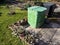 Green Composter in the garden
