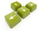 Green computer arrow key 3d. Isolated