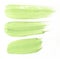 Green concealer swatch isolated over white