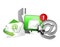 green contact us icons graphic concept