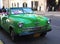 Green Convertible Studebaker In Havana Cuba