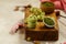 green cookies with matcha tea