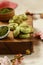 Green cookies with matcha tea