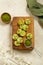 green cookies with matcha tea