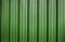 Green corrugated metal sheet