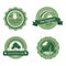 Green cosmetics badges, stickers